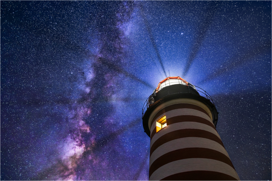 Milky Way Rises Over West Quoddy Head Light, Maine